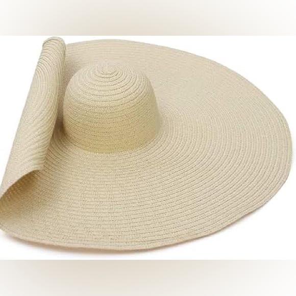 Summer Straw Wide Brim Extra Maxi Hat 👒 - Picture 5 of 13